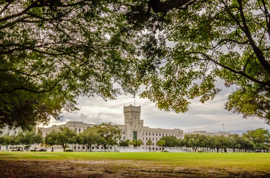 The old Citadel capus buildings in Charleston south carolina