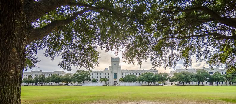 The old Citadel capus buildings in Charleston south carolina