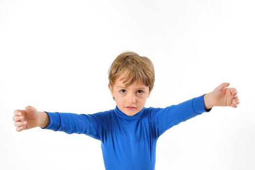 boy with open arms need hug