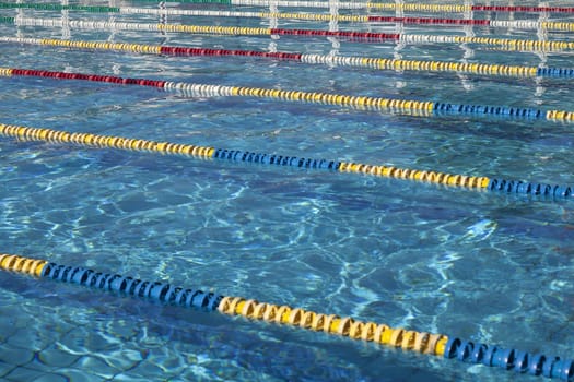 Swimming pool lanes in competition pool