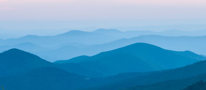 Nice sunset over mountains