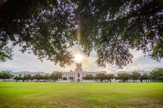 The old Citadel capus buildings in Charleston south carolina