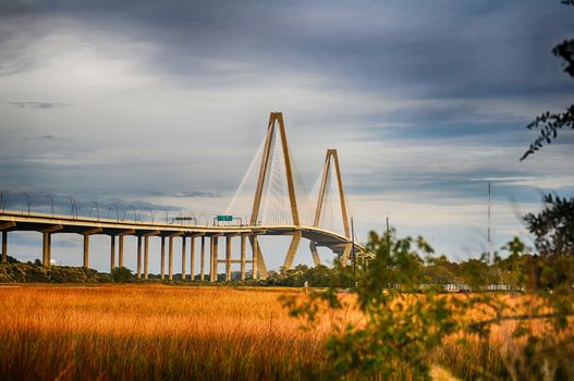 The Arthur Ravenel Jr. Bridge that connects Charleston to Mount Pleasant in South Carolina.