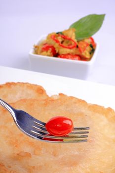 fresh Vegetables on the dish with isolate background