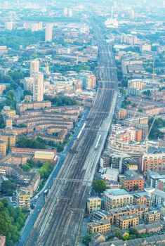 London - Beautiful aerial city skyline.