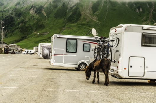A road trip photographs high in the mountains of Pyrenees of France.