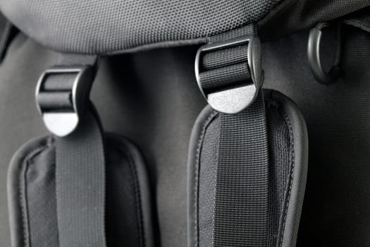 Details of black backpack