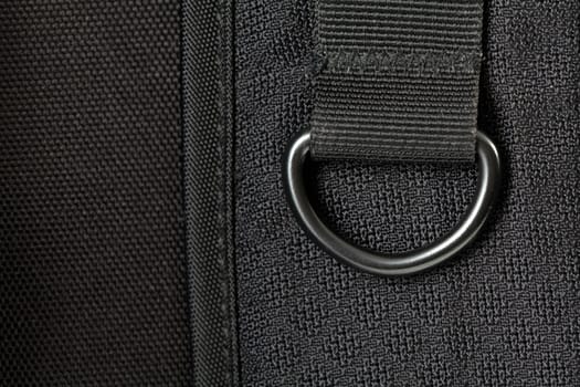 Details of black backpack