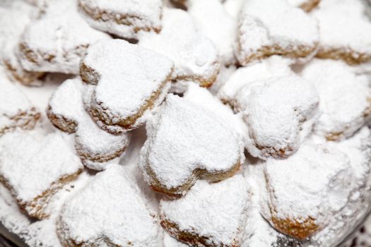 Shortbread in heart shape for wedding party