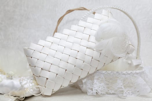Bridal clothing and accessories. Wedding handbag