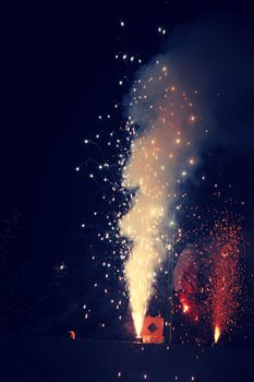 Firecrackers on occasion of Indian festival of lights, Diwali