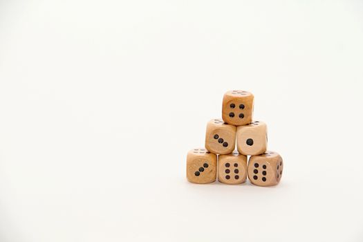 Photo of Dices in various positions perfectly fit to company presentations as well as private purposes.