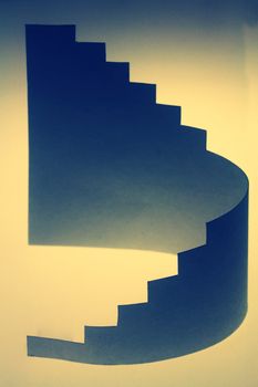 paper composition with stairs side view