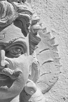 Sculpture of Lord Shiva at Shrinath Mhaskoba Temple, Kodit, Sasvad, Maharashtra, India. Shiva meaning The Auspicious One, also known as Mahadeva, Great God, is a popular Hindu deity. Shiva is regarded as one of the primary forms of God.