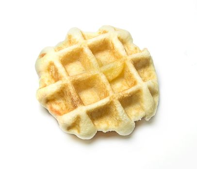 Sweet waffle on white background