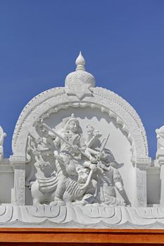 Statue of Goddess  Mahisasuramardini at Shrinath Mhaskoba Temple, Kodit, Sasvad, Maharashtra, India