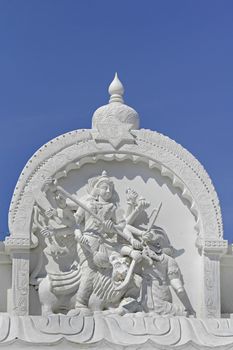 Statue of Goddess  Mahisasuramardini at Shrinath Mhaskoba Temple, Kodit, Sasvad, Maharashtra, India