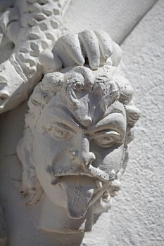 Sculpture of Demon at Shrinath Mhaskoba Temple, Kodit, Sasvad, Maharashtra, India.