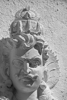 Sculpture of Lord Shiva at Shrinath Mhaskoba Temple, Kodit, Sasvad, Maharashtra, India. Shiva meaning The Auspicious One, also known as Mahadeva, Great God, is a popular Hindu deity. Shiva is regarded as one of the primary forms of God.