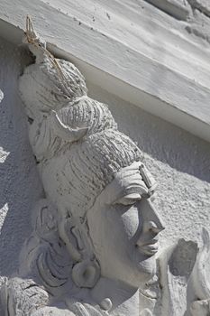 Sculpture of Lord Shiva at Shrinath Mhaskoba Temple, Kodit, Sasvad, Maharashtra, India. Shiva meaning The Auspicious One, also known as Mahadeva, Great God, is a popular Hindu deity. Shiva is regarded as one of the primary forms of God.