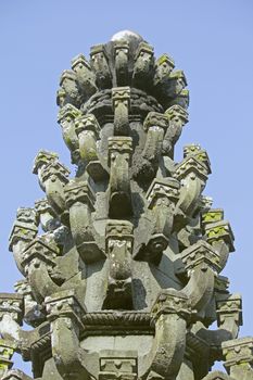 Deepmala (Light pillar) at Changwateshwar Temple near Saswad, Maharashtra, India