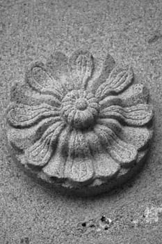 Flower Stone carving at Changwateshwar Temple near Saswad, Maharashtra, India