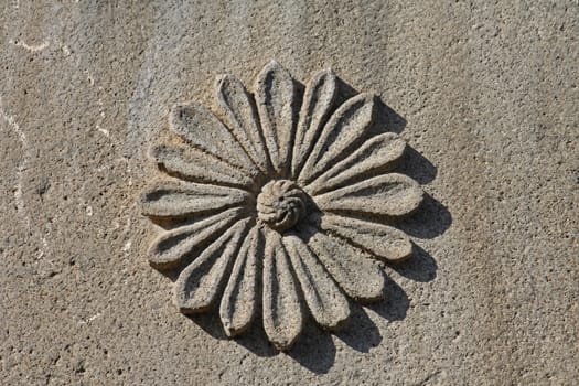 Flower Stone carving at Changwateshwar Temple near Saswad, Maharashtra, India