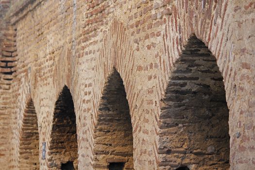 Old Brickwork Details at Changwateshwar Temple near Saswad, Maharashtra, India