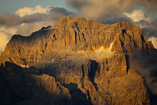 High mountain cliffs in the Dolomites