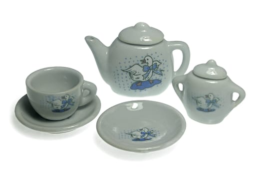 Toy teapot and cup set