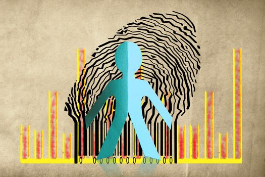 Paperman coming out of a bar code with Business Graph