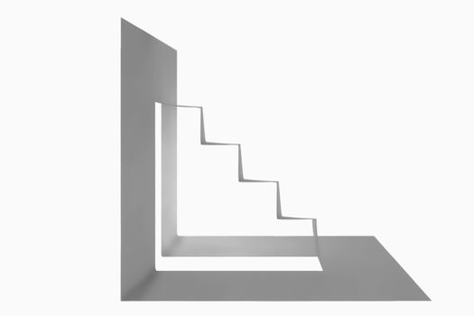 paper composition with stairs side view