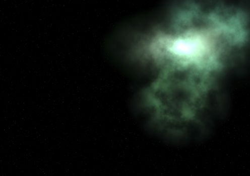Far being shone nebula and star field against space. "Elements of this image furnished by NASA".