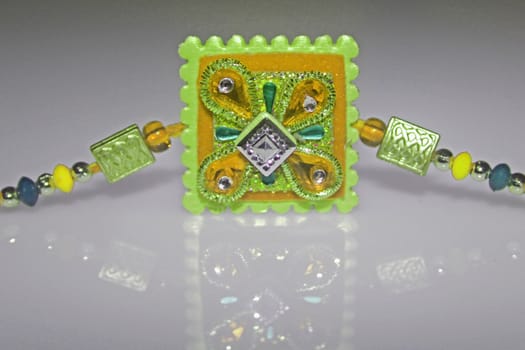 Rakhi for Raksha Bhandhan, it is a traditional indian festival in which a sister ties rakhi on the hand of his brother.