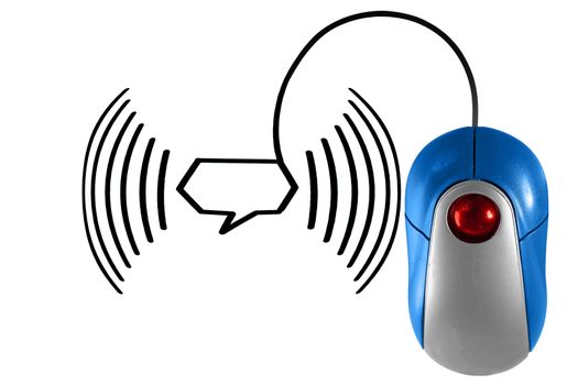 Wireless Network with computer mouse concept