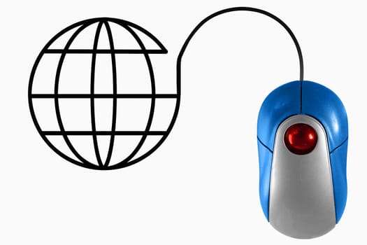 Plant depicted by computer mouse cable