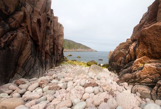 stony beach on the North Sea