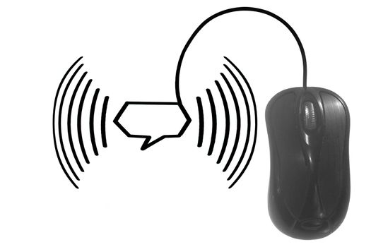 Wireless Network with computer mouse concept
