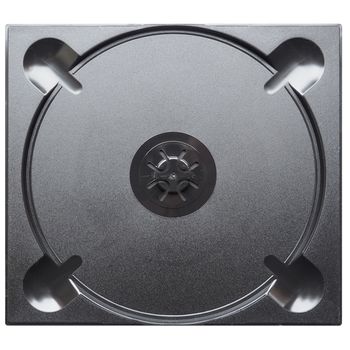 Empty black plastic case for CD or DVD