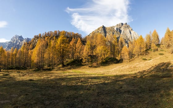 Autumn landscape in Devero Alp, Piedmont - Italy