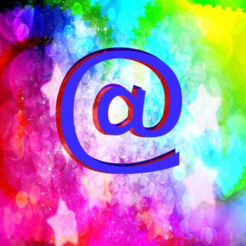 Digital computer graphic - e mail symbol for design.