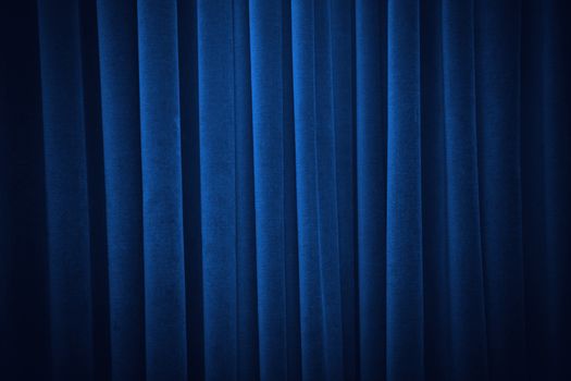 Blue curtain fade to dark