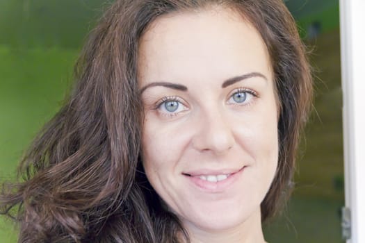 Photo of European woman with black hair