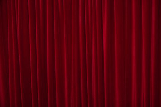 Red curtain with light and shadows