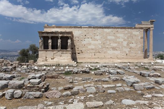 Caryatid Porch of the Erechtheion, Athens, 421-407 BC - Stock Image