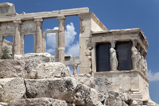 Caryatid Porch of the Erechtheion, Athens, 421-407 BC - Stock Image