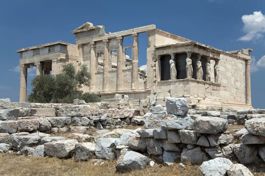 Caryatid Porch of the Erechtheion, Athens, 421-407 BC - Stock Image