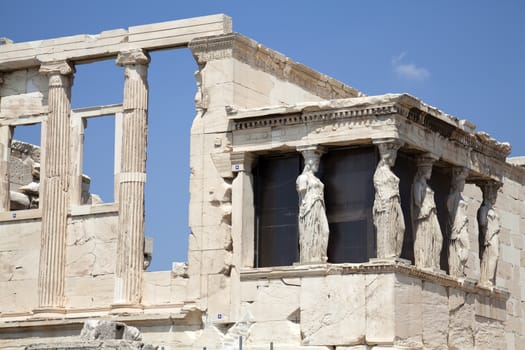 Caryatid Porch of the Erechtheion, Athens, 421-407 BC - Stock Image