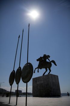 Statue of Alexander the Great at Thessaloniki city in Greece
