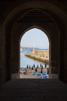 panoramic view of the city of Cefal��, beauty of the sea in Sicily